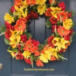bright floral wreath
