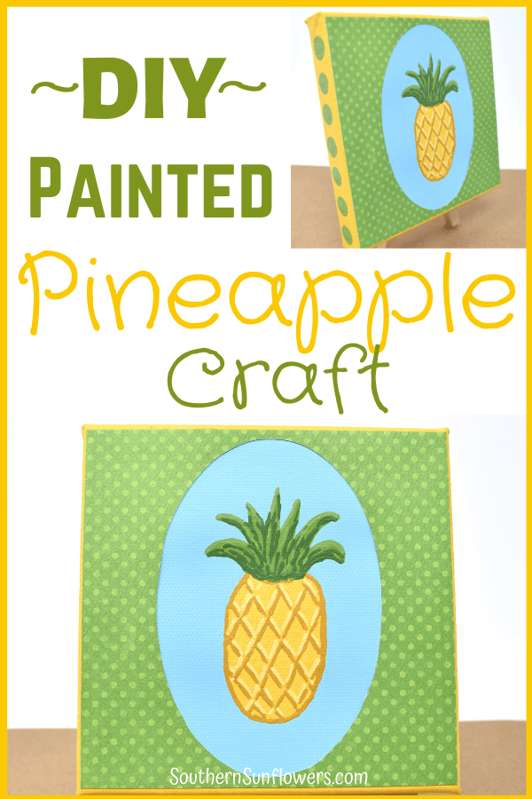 Graphic design for DIY painted pineapple craft