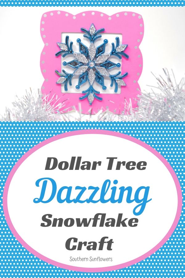 pinterest graphic for dollar tree snowflake craft
