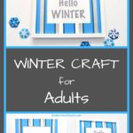 painted frame mat winter craft for adults
