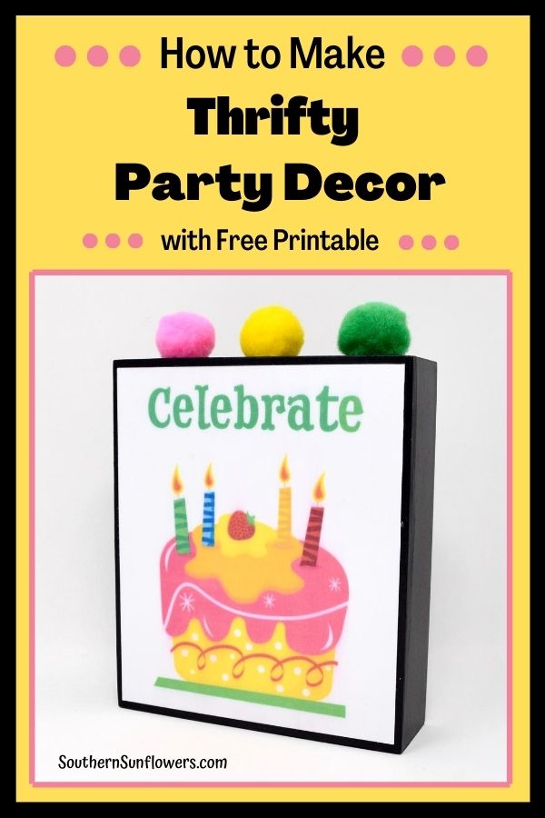 graphic for how to make thrifty party decor