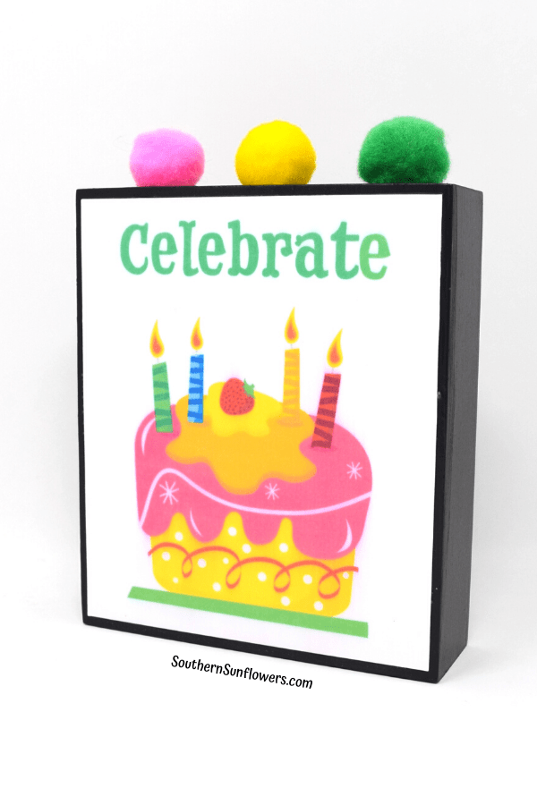 free printable glued on frame for thrifty party decor 