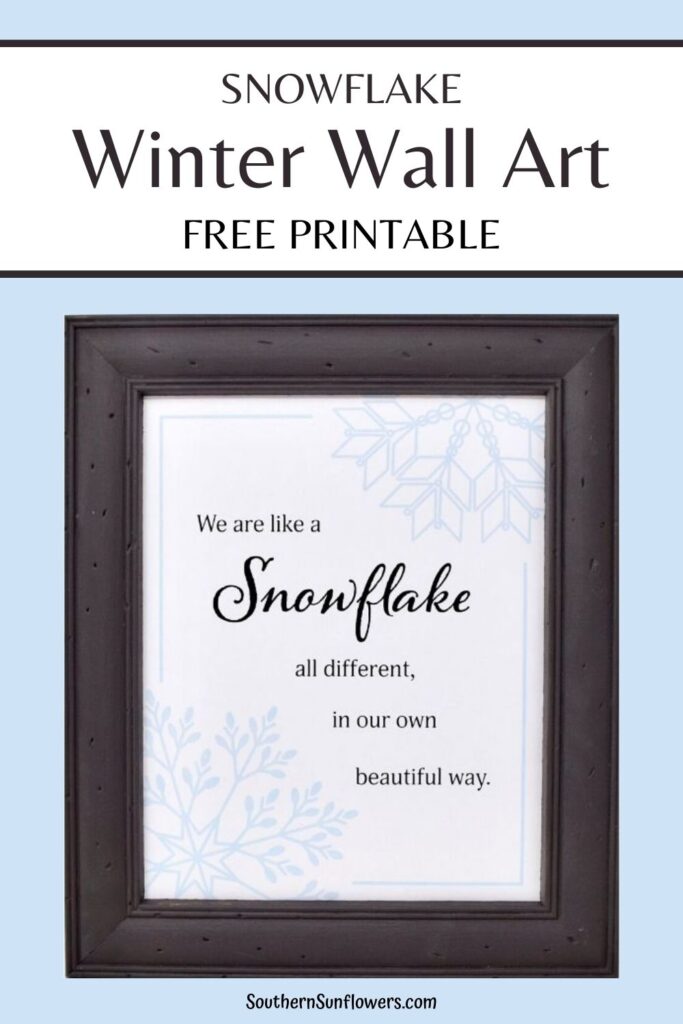 framed free winter printable wall art on the graphic for pinterest