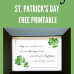 pinterest graphic with picture of framed irish blessing printable