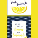 free lemon printables for summer decor pin graphic