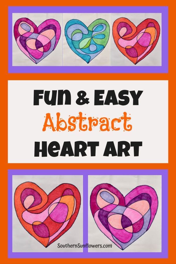 Abstract heart art examples
