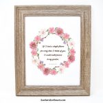 floral wreath free printable with poem quote