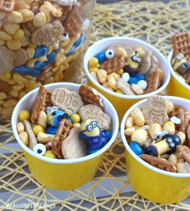 fun summer ideas for kids - treat mix in yellow cups