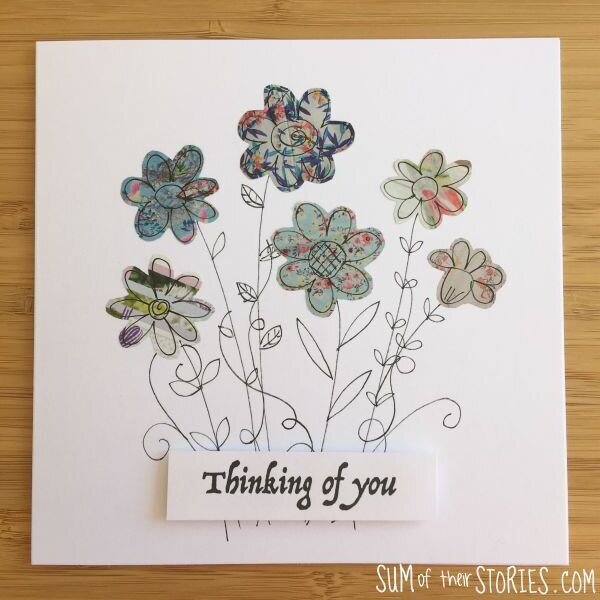handmade greeting card idea using recycled magazine pages