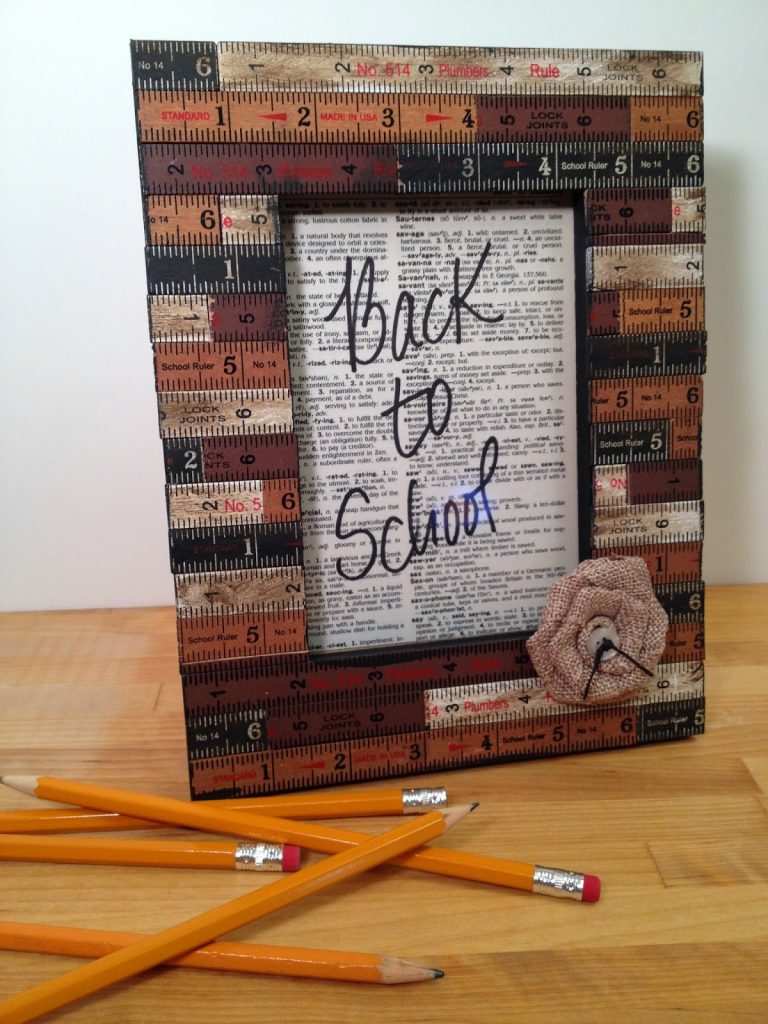 back to school frame with rulers