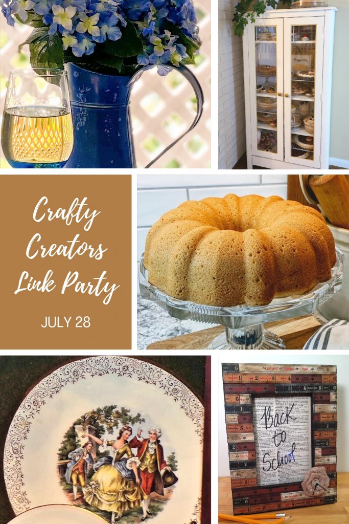 photo collage of variety of features from crafty creators link party