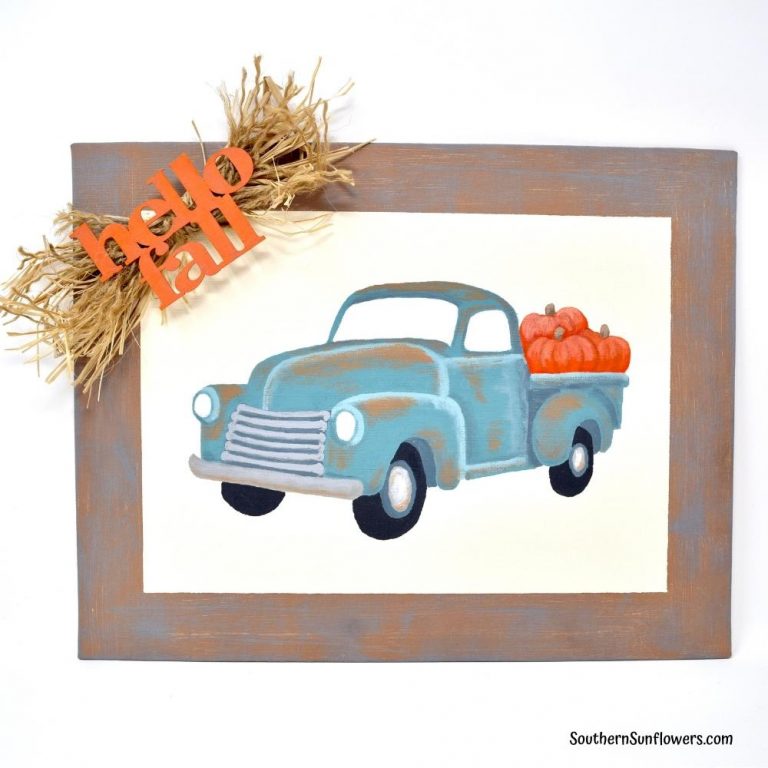 DIY Painted Farm Truck for Fall