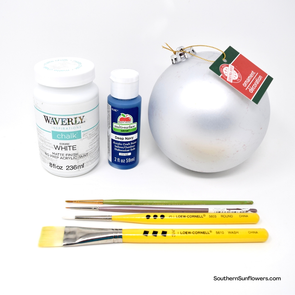 supplies needed to make the chinoiserie ornaments a diy designer knockoff 