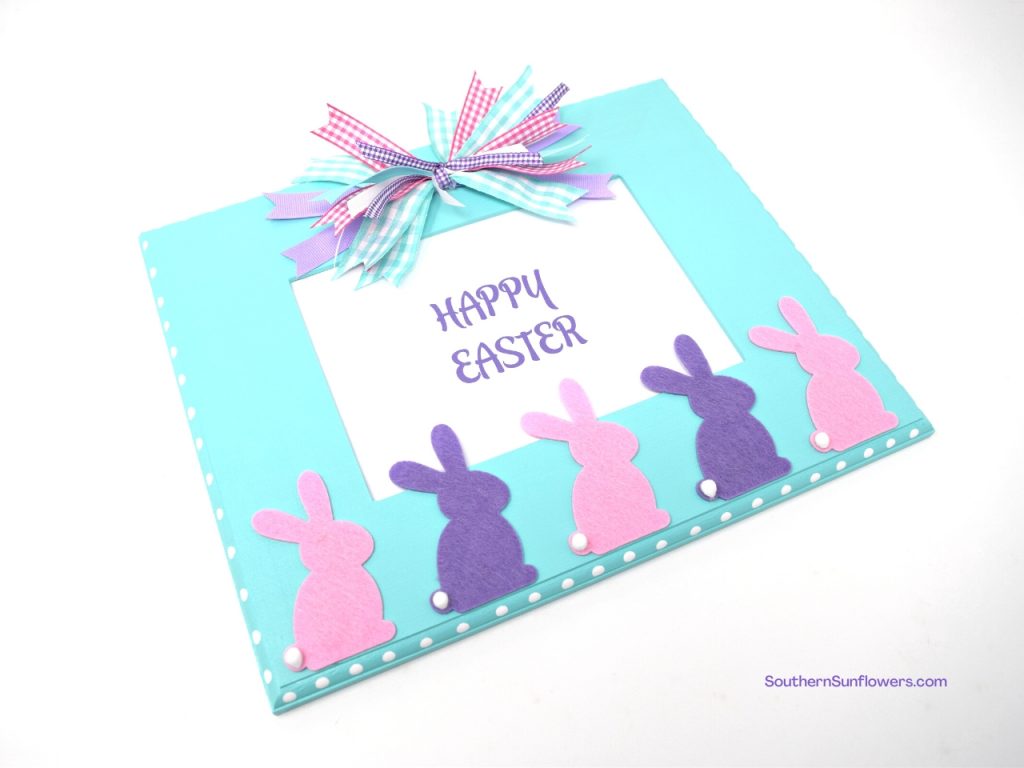 easter photo frame craft with bunnies