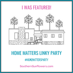I was featured at the home matters linky party graphic