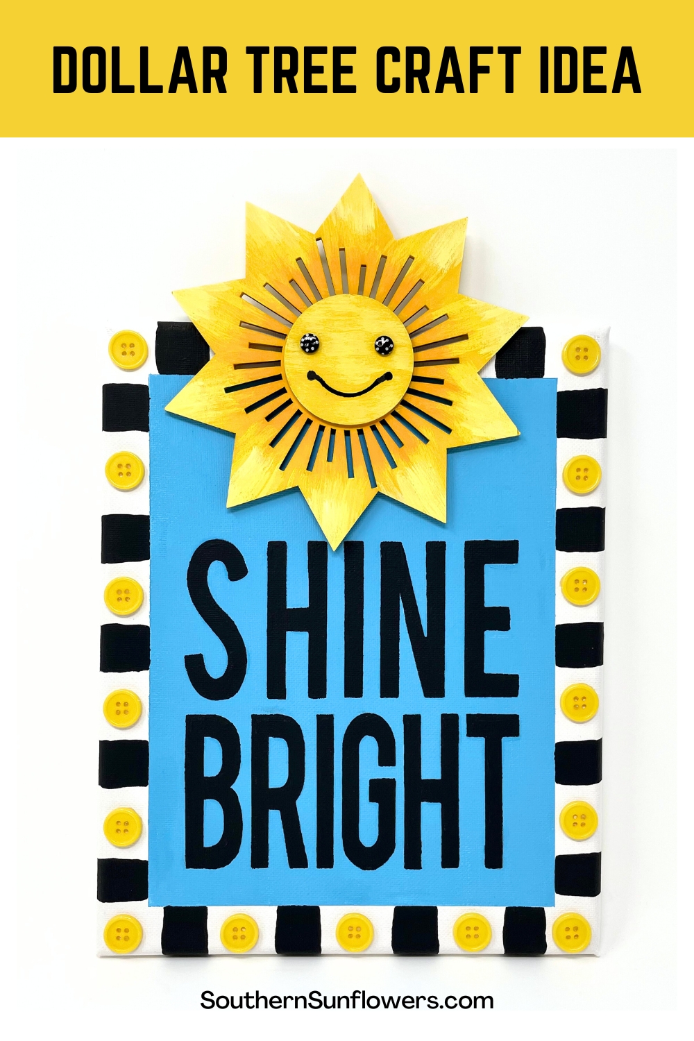 Dollar Tree Canvas Idea Using Stickers