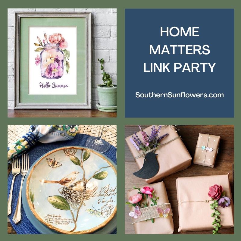 photo collage of the features from the home matters link party.
