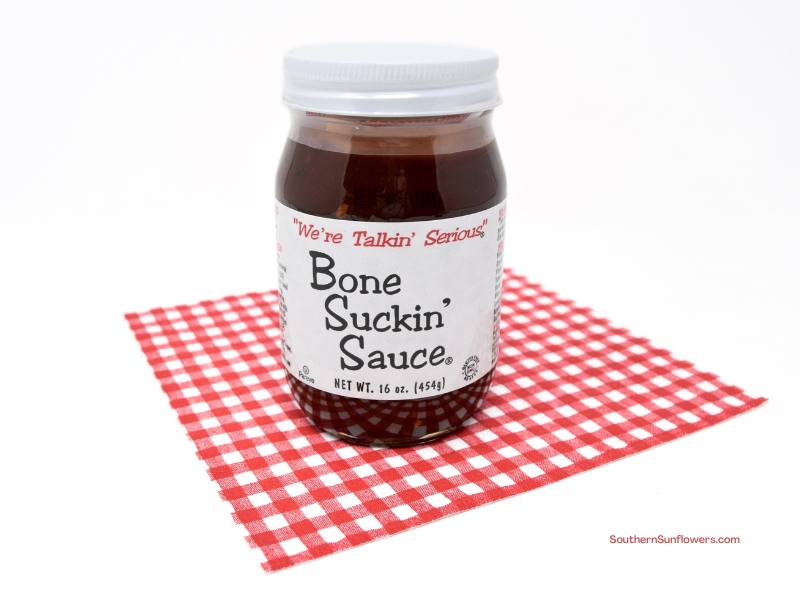 barbecue sauce that will placed in the budget bbq themed gift basket