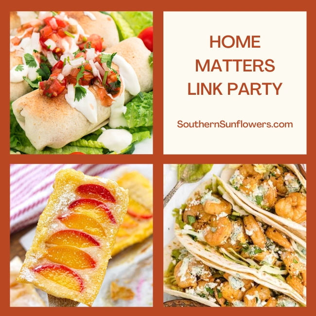 photo collage of recipes that were featured at the home matters link party