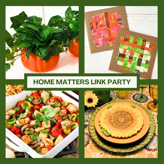 photo collage of the features from the home matters link party #446