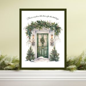 Free Christmas Watercolor Printables for Wall Art