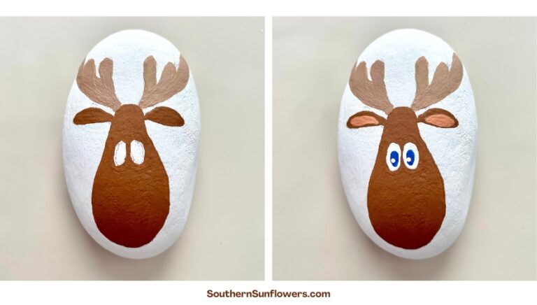 Rock Out Rudolph Images DIY Rock Painting Art Ideas for Christmas