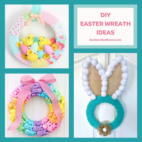 Three pastel Easter wreath ideas.